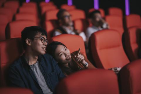 People in a cinema