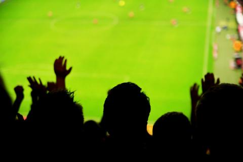 Fans at a football match