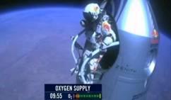 screenshot of Felix Baumgartner's skydive