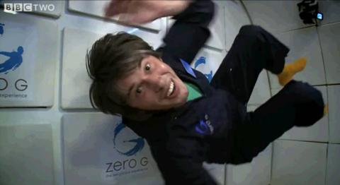 picture of Brian in Zero-G flight
