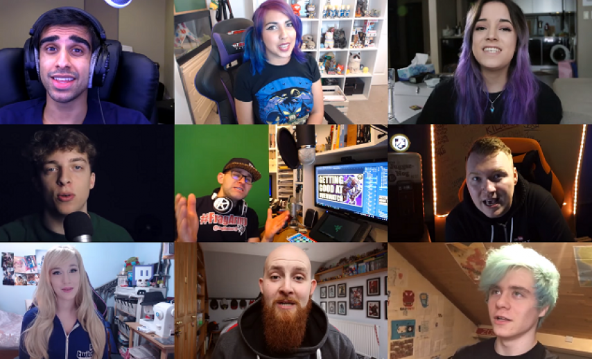 Composite image of YouTubers and Twitch streamers