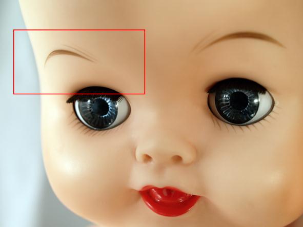 eyebrow of a doll